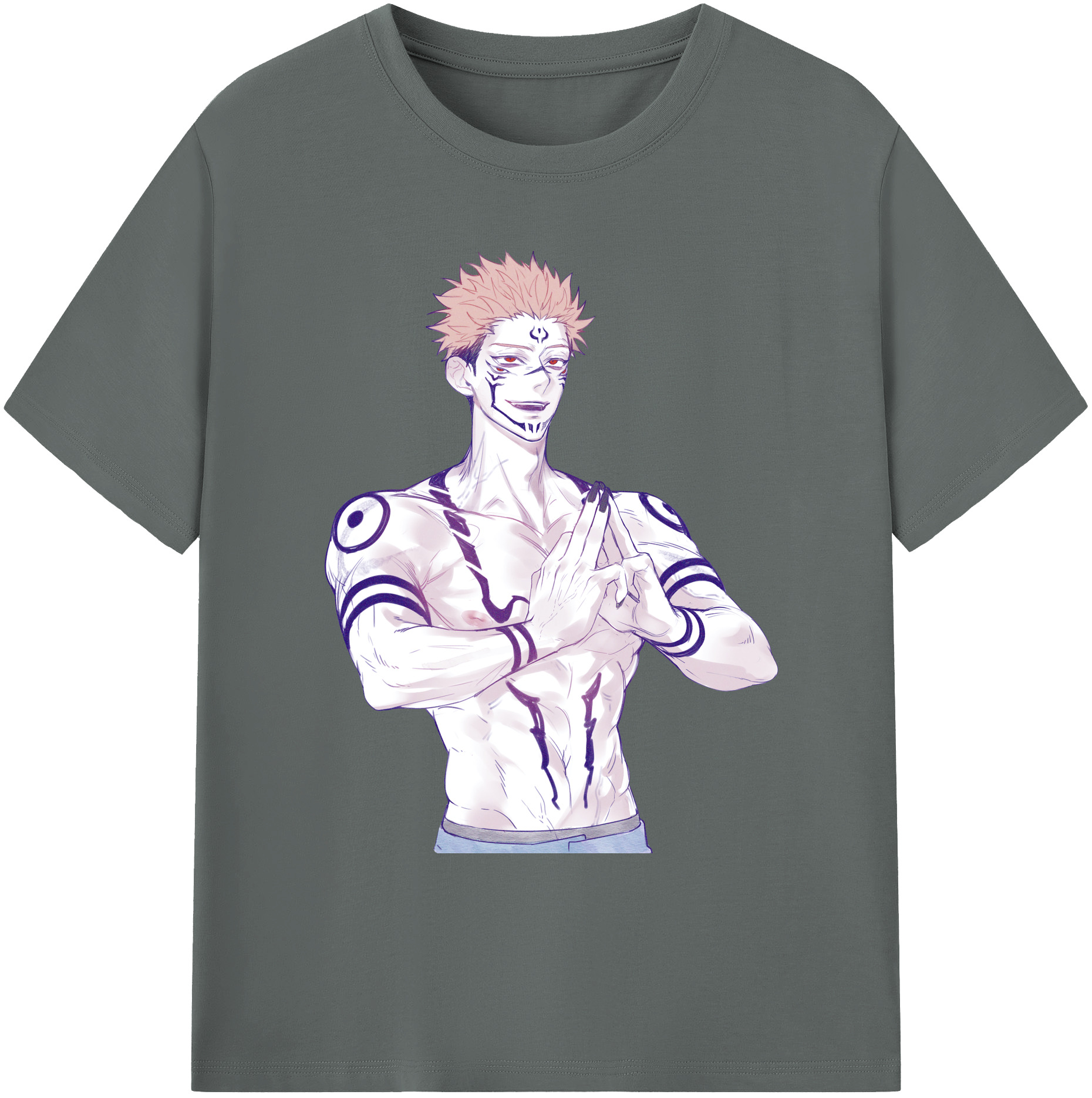 （画像用） 呪術廻戦 Jujutsu Kaisen 綿100％ メンズ半袖Tシャツ｜肌触りやわらか＆通気性